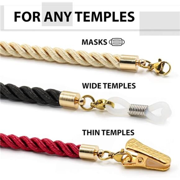 Glasses Strap String Holder Cord -Terylene Eyeglasses Strap Holders -Eye Glasses - Picture 5 of 7